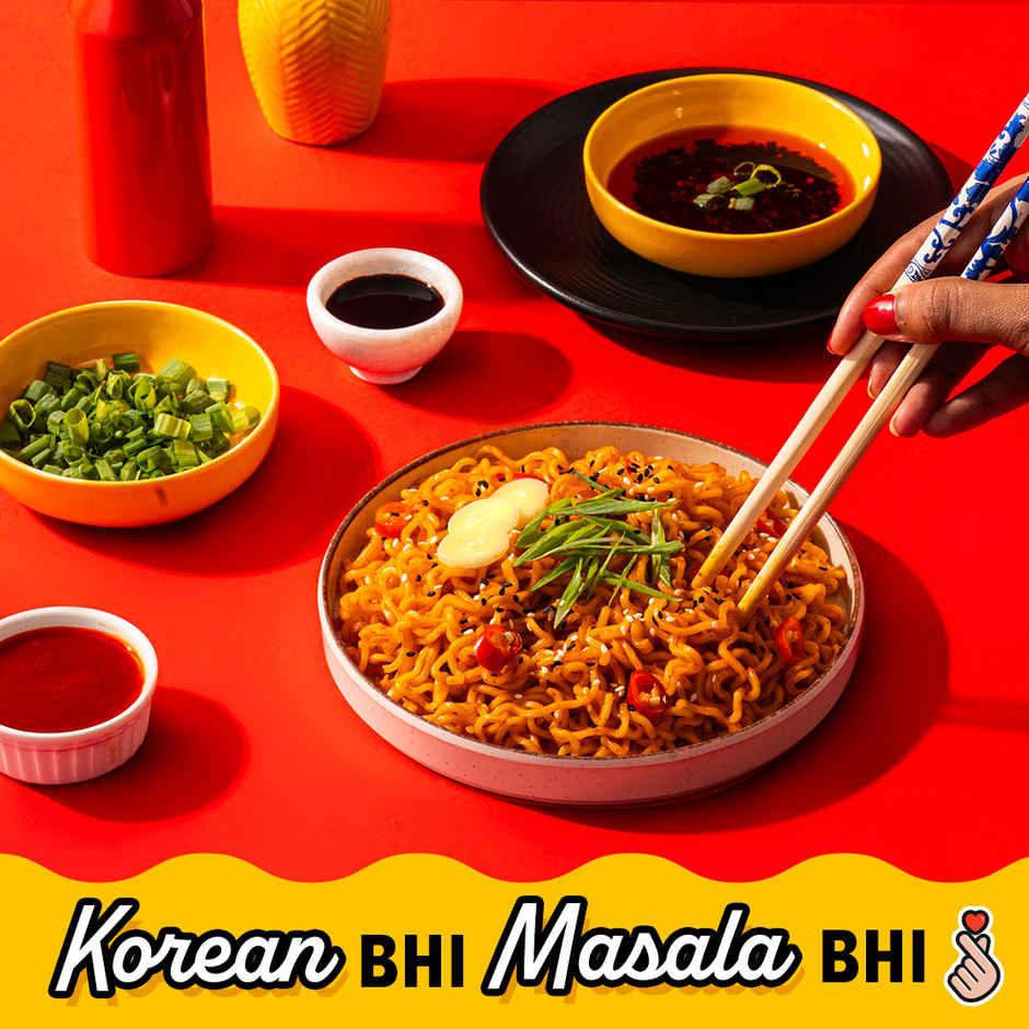 Masterchow K-Chow Korean Masala Instant Noodles(310gms) & Amul Cheese Slices(200gms) Combo