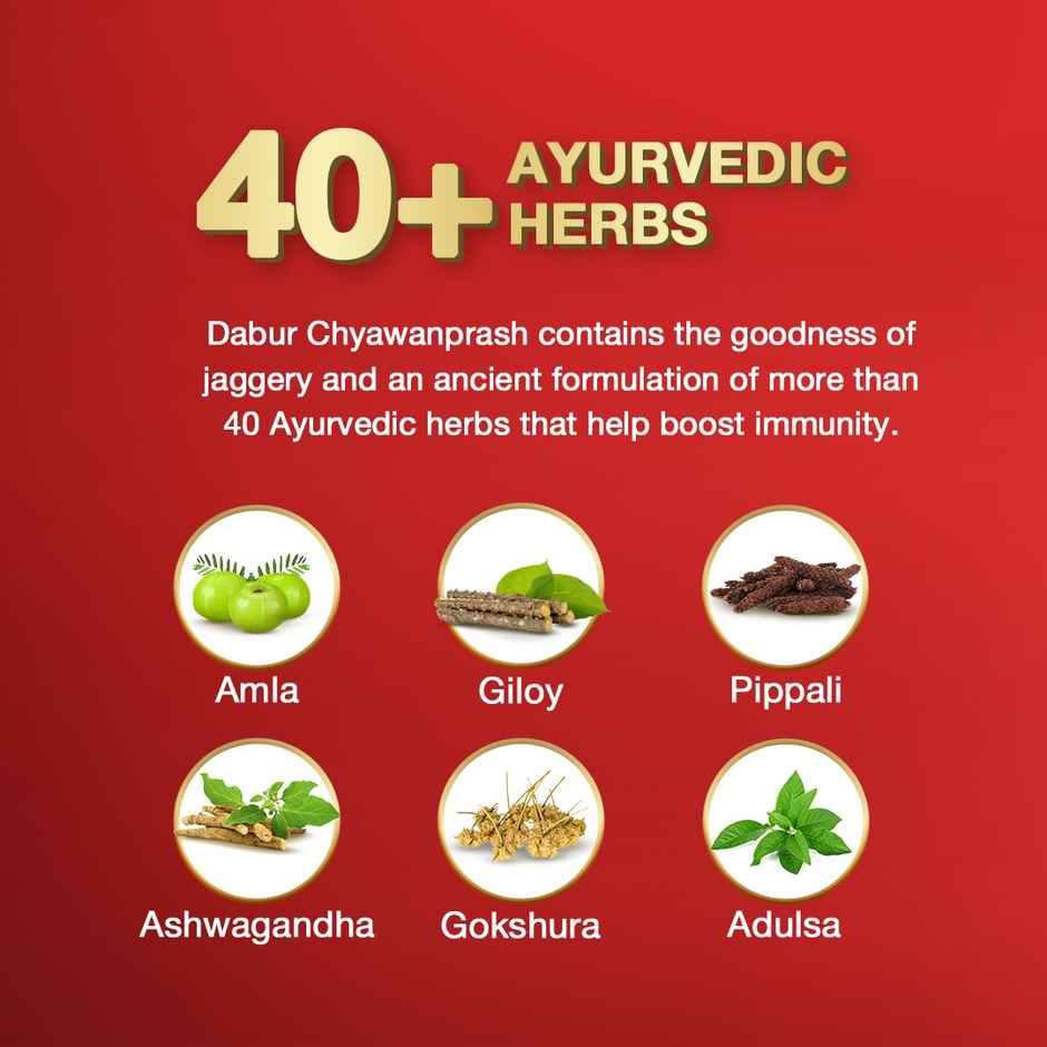 Dabur Chyawanprash Awaleha - With Goodness of Gur (Jaggery), 3X Immunity Action