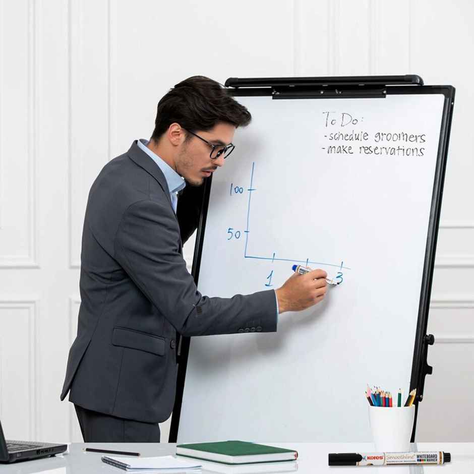 Kores Smoothline Plus White Board Marker Pen | Set of 2