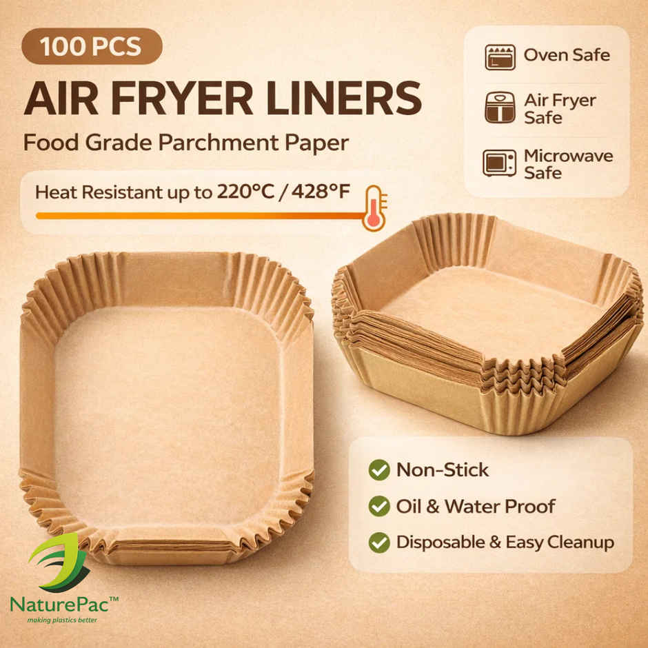 Naturepac AirFryer Paper Liners Square 6 inch