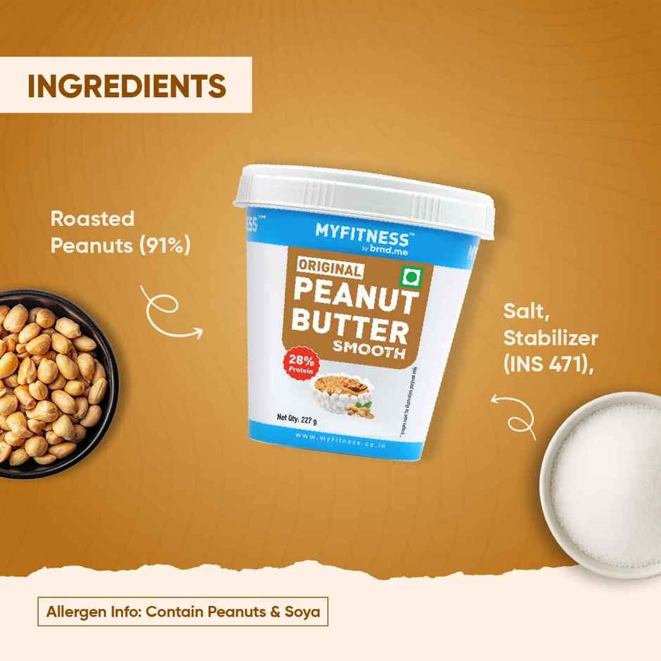 MyFitness Original Peanut Butter Smooth Spread | High Protein