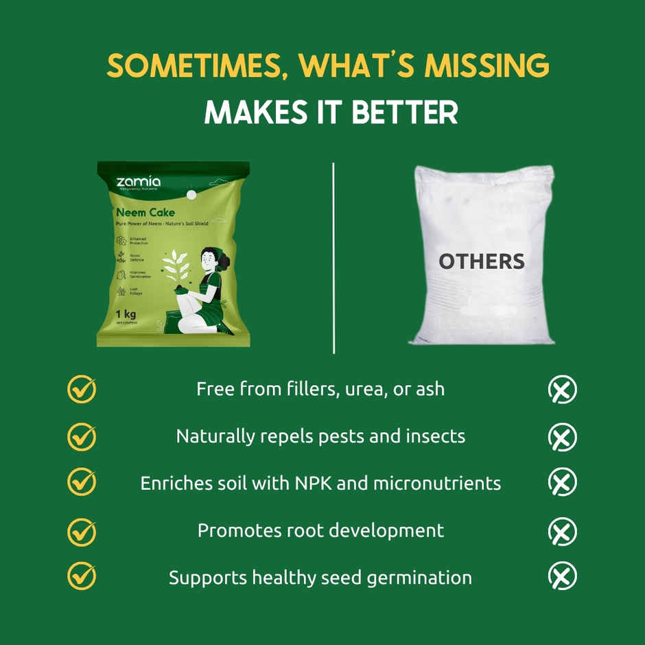 Zamia Neem Cake Powder | Organic Fertilizer & Soil Conditioner | By Nurturing Green