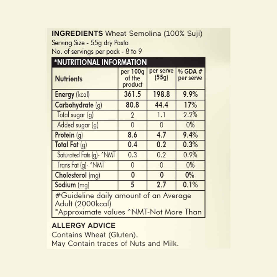 Weikfield Chef's Basket Macaroni Pasta Suji | No Maida Pouch