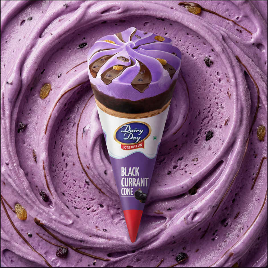 Dairy Day Blackcurrant Ice Cream Cone | Fruity & Creamy