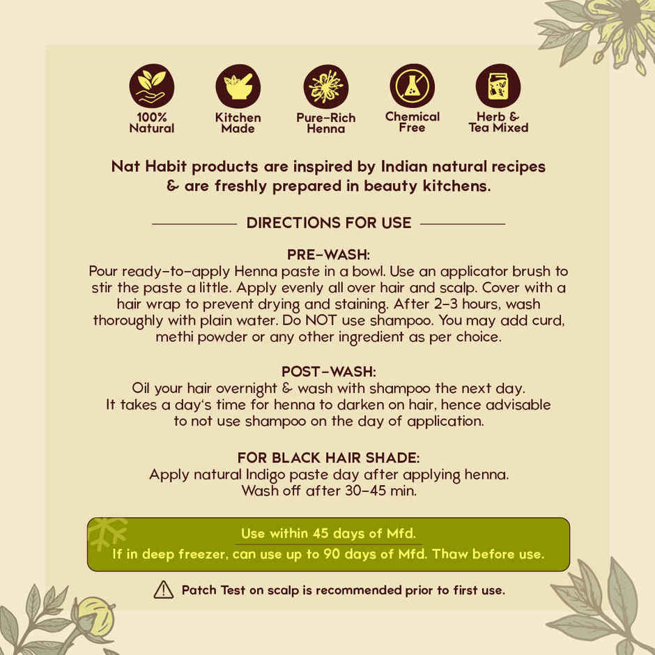 Nat Habit Ready To Apply Henna Paste