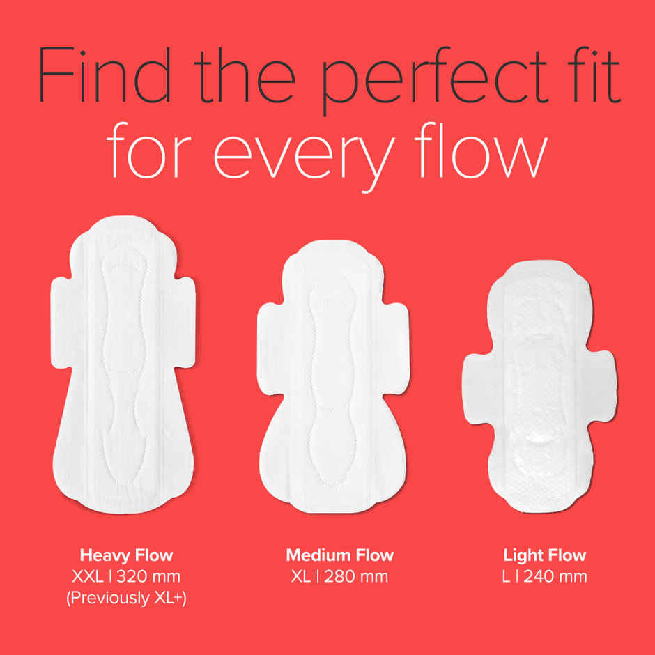 Nua Complete Comfort Sanitary Pads for Heavy Flow| 30 XXL