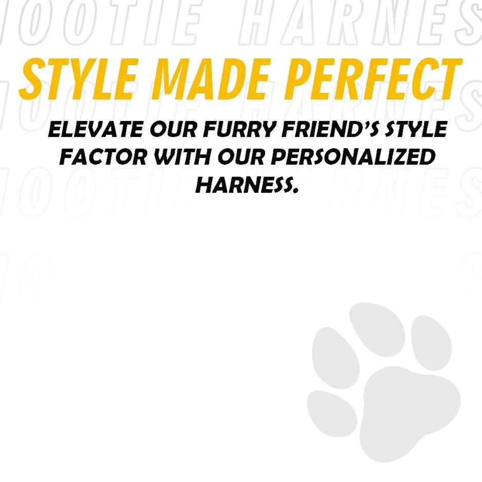 Nootie Premium Plush Padded Harness Black Color | 20 Mm - M - For Medium Dogs And Young Puppies