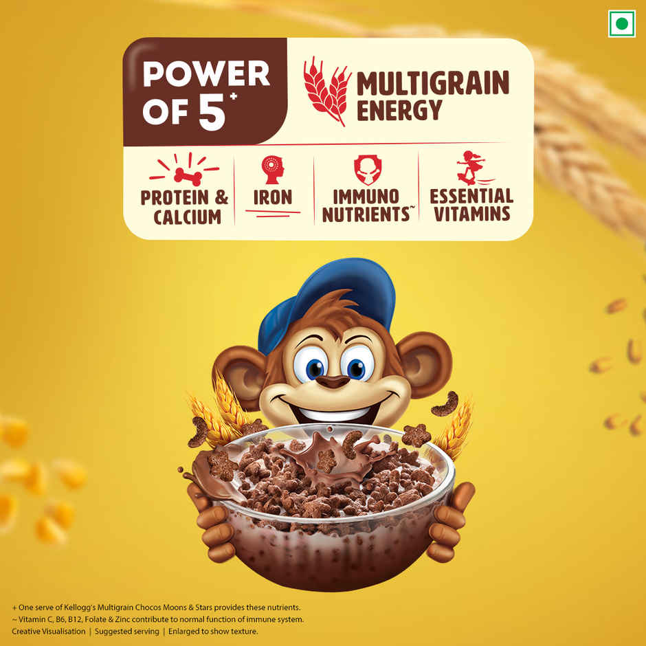 Kellogg's Multigrain Chocos Crunchy Bites | Source of Calcium & Fibre, High in Protein