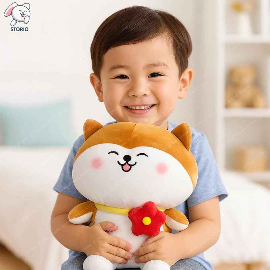 Storio Cat Flower Plush Soft Toy Cute Kids Animal Home Decor Boys Girls | Assorted - 20 cm