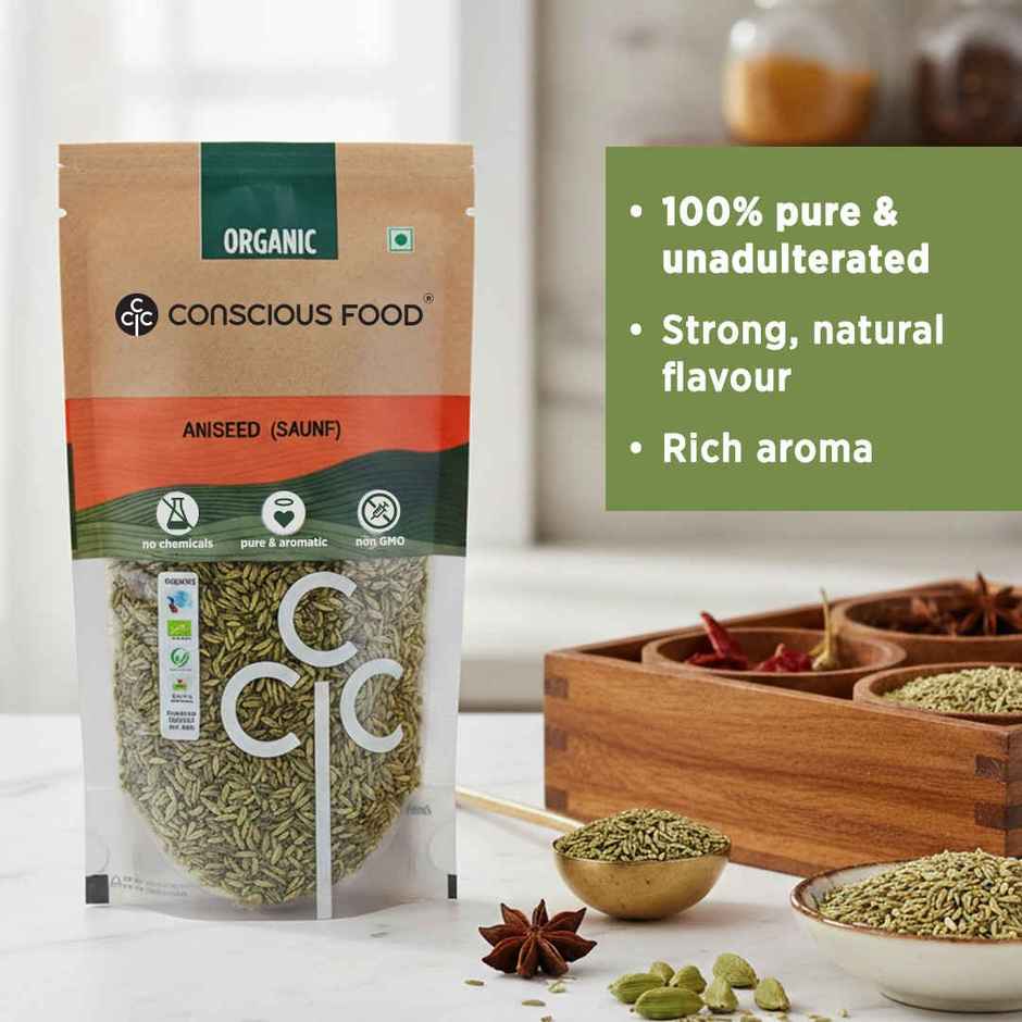 Conscious Food Organic Saunf Seeds