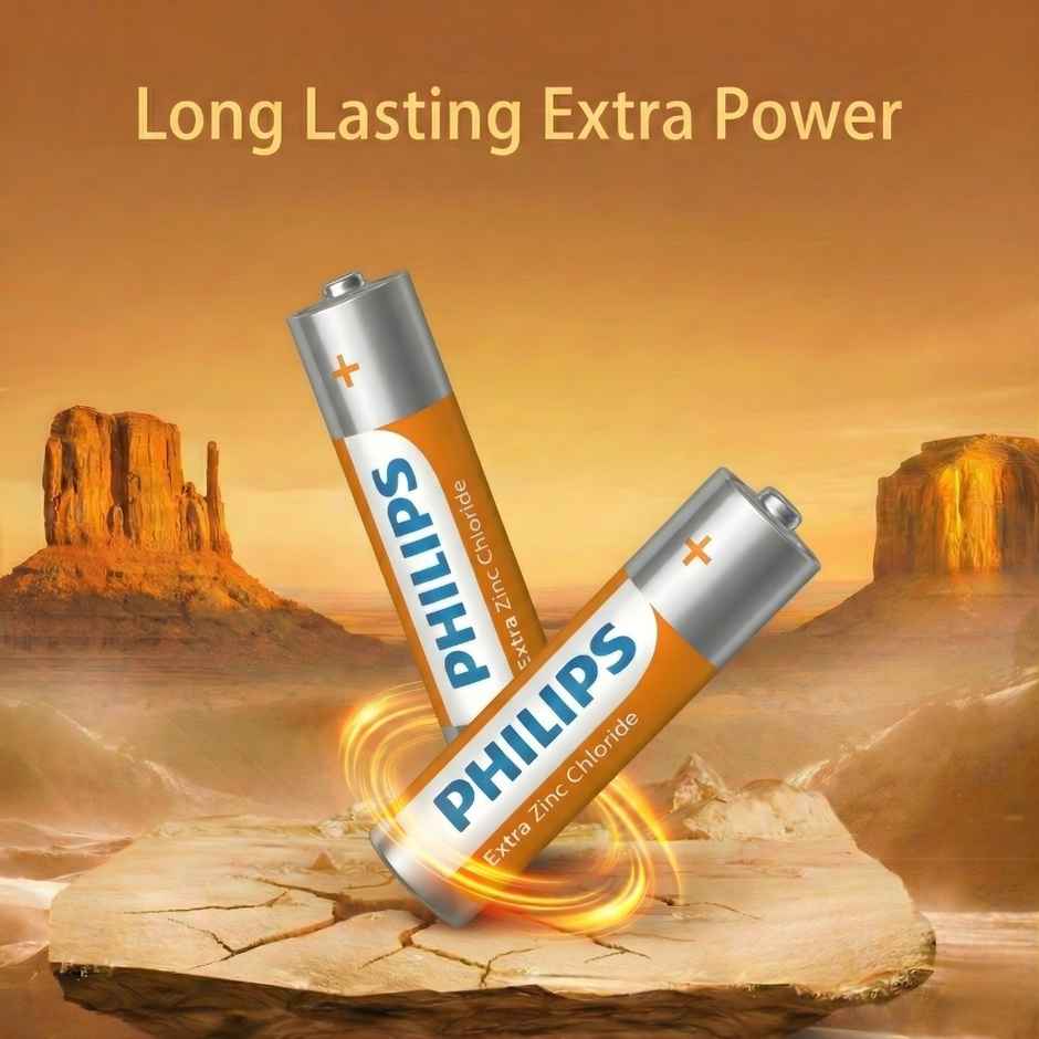 Philips R03L10B/94 Extra Zinc AAA Battery | 1.5V | Long Lasting | Leak Resistant 1.0 Piece