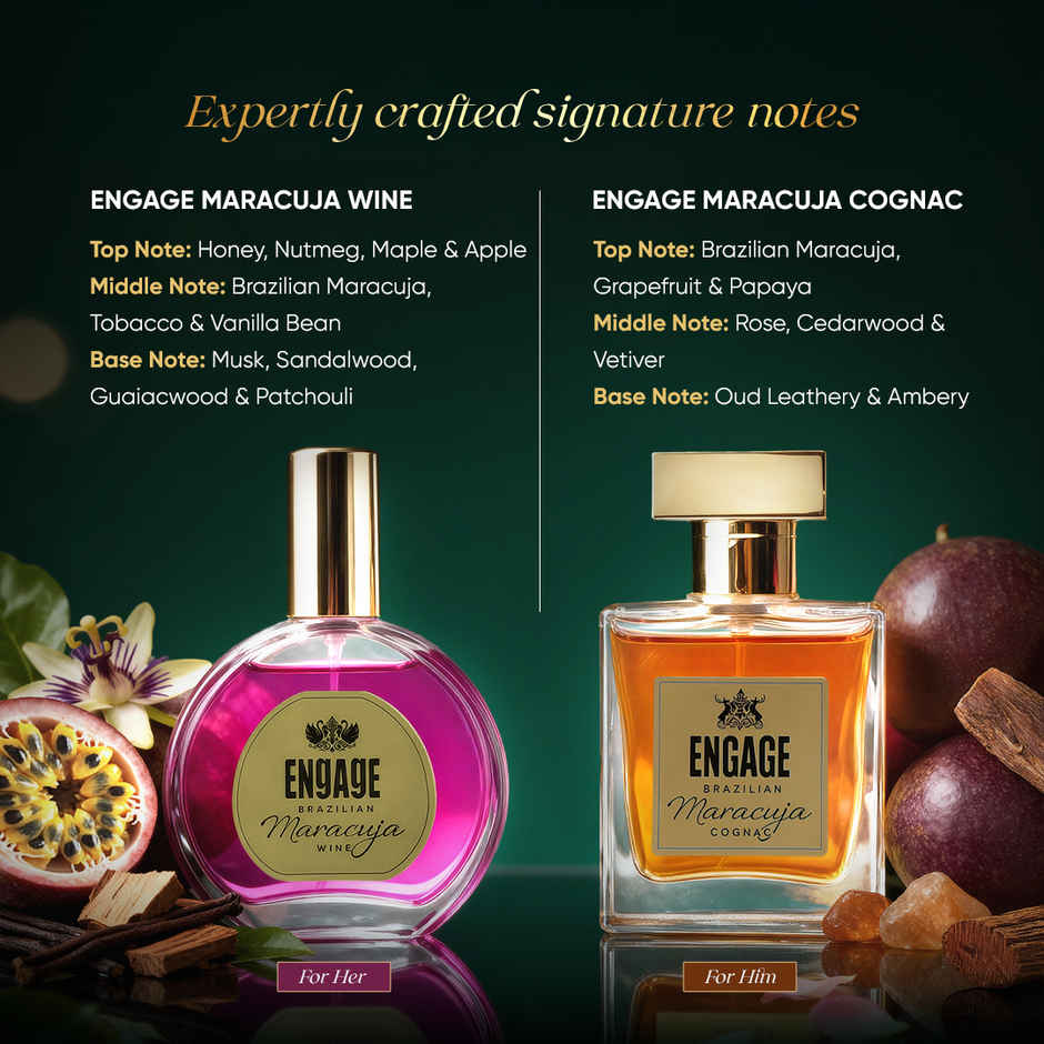 Engage Brazilian Maracuja Luxury Perfume Gift Set for Men & Women | Long Lasting  Perfumes
