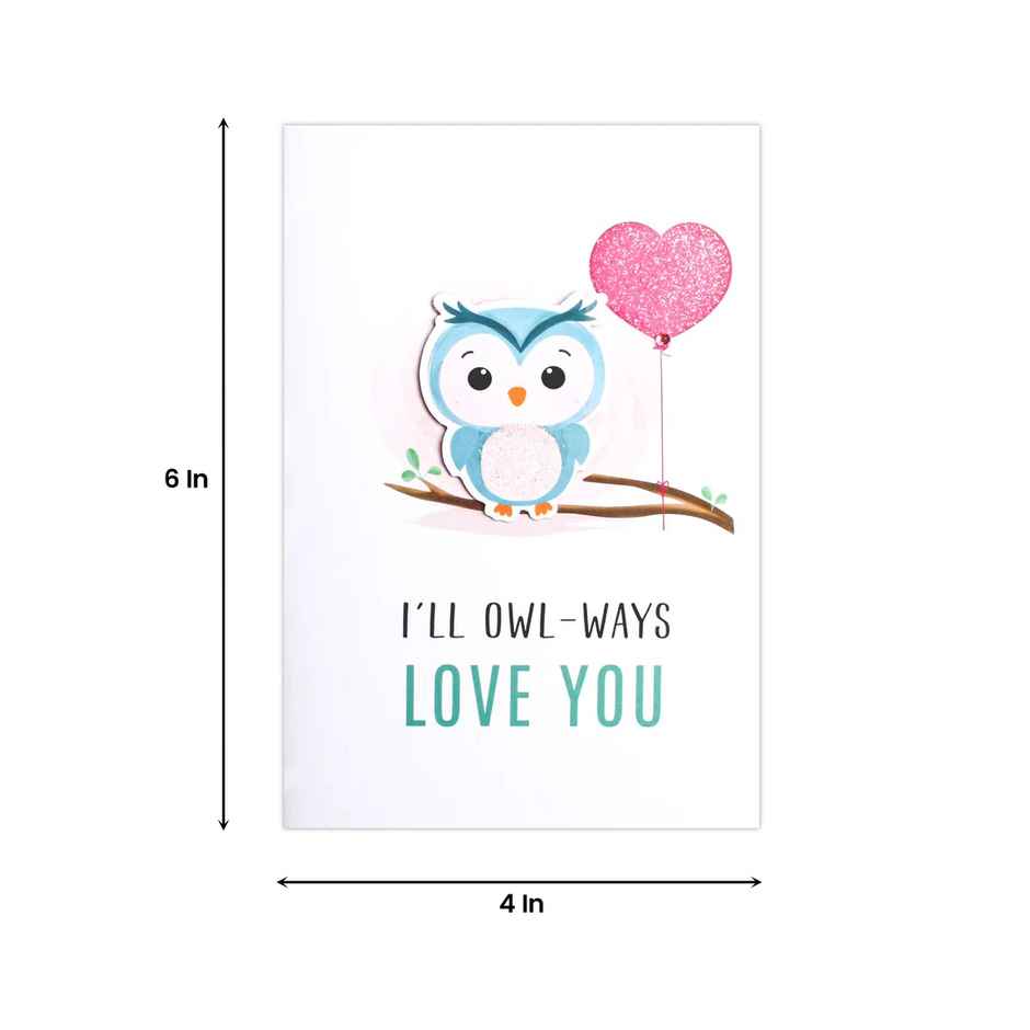 Itsy Bitsy Greeting Card & Envelope Love You Latte 4 x 6 Inch 2 Pc Pb Lb