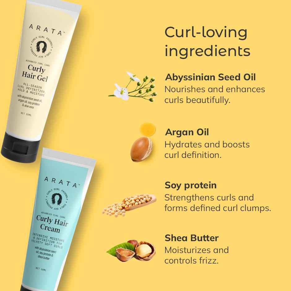 Arata Curl Cream & Gel Styling Mini Combo