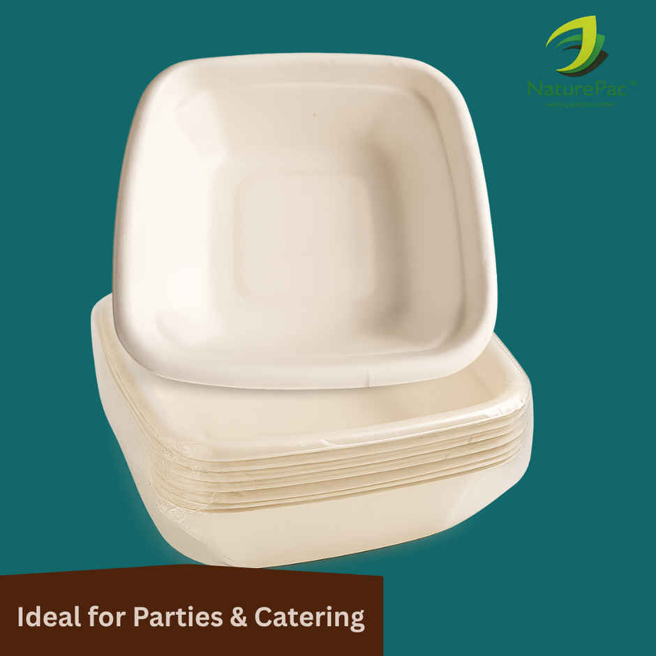 Bagasse Bowl | Square | 180 ml | 25 pcs | Naturepac
