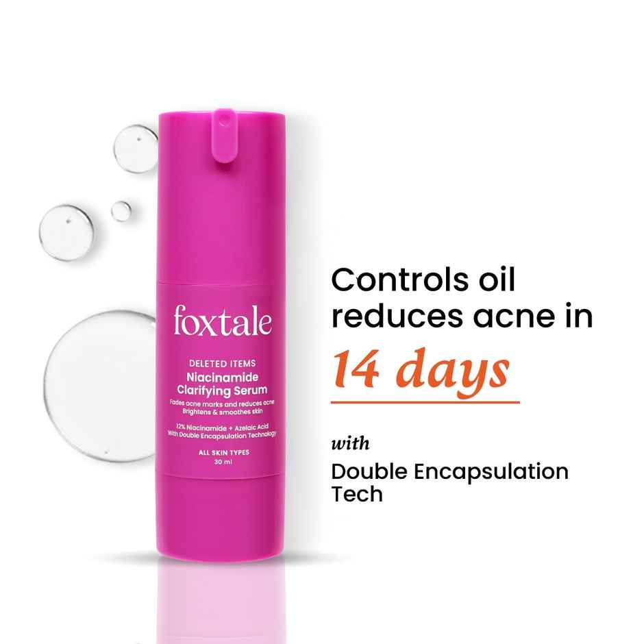 Foxtale 12% Niacinamide Serum with Azelaic Acid for Oil Control & Brightening