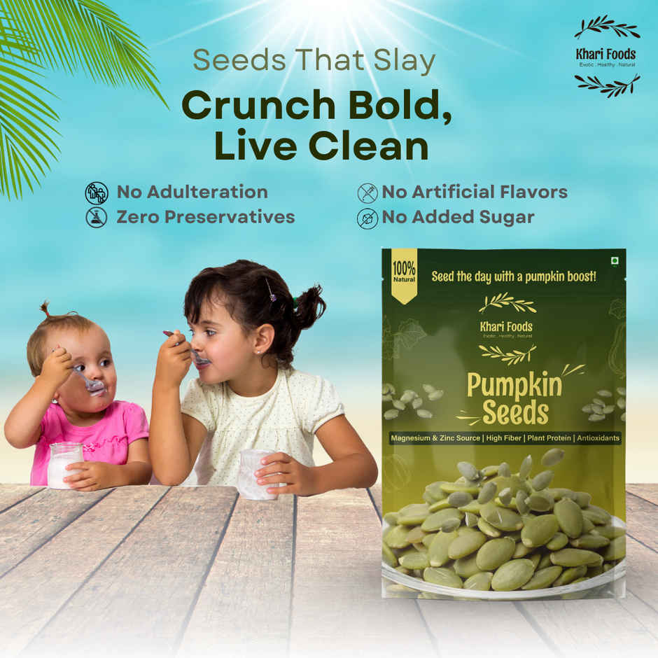 Khari Foods Premium Pumpkin Seeds | Immunity Booster, Fibre & Protein Rich | Seeds for Eating Combo 