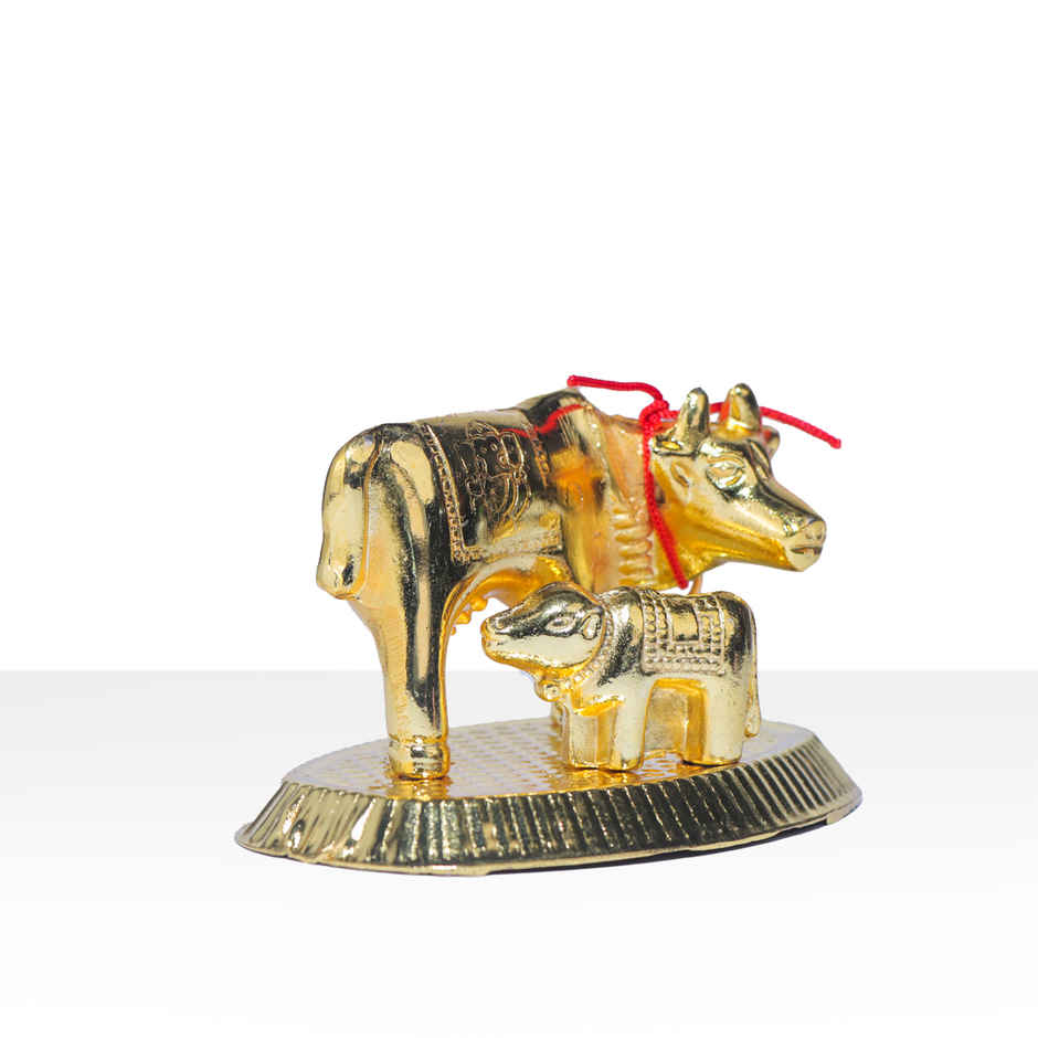 Devnidhii Kamdhenu Maa Gold Polish Idol Small Size Design 1