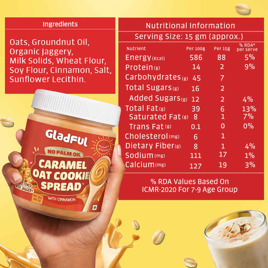 Gladful Caramel Oat Cookie Spread