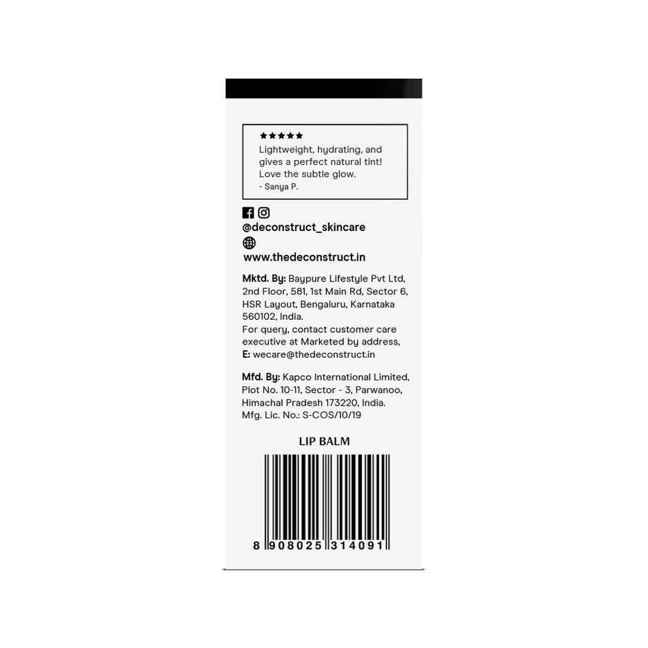 Deconstruct Tinted Brightening Lip Balm SPF 50 | In-Vivo Tested