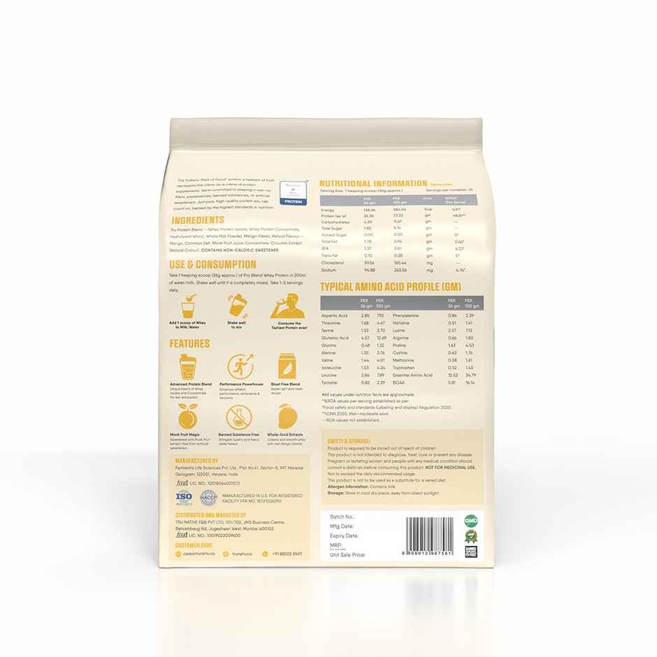 Trunativ Pro Blend Whey Protein - Mango