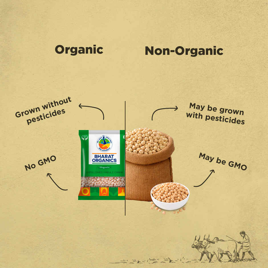 Bharat Organics Unpolished Kabuli Chana