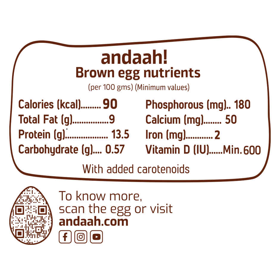 Andaah Brown Eggs + Vita D