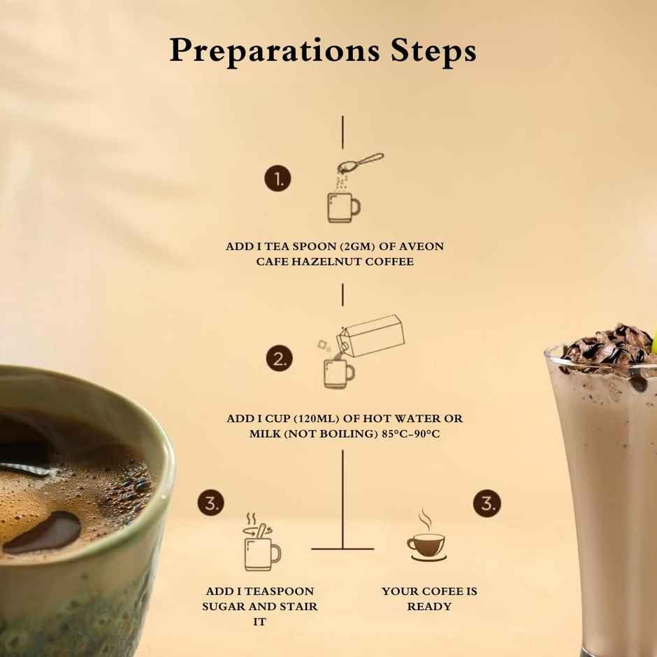 Aveon Hazelnut Medium Roast Organic Instant Coffee