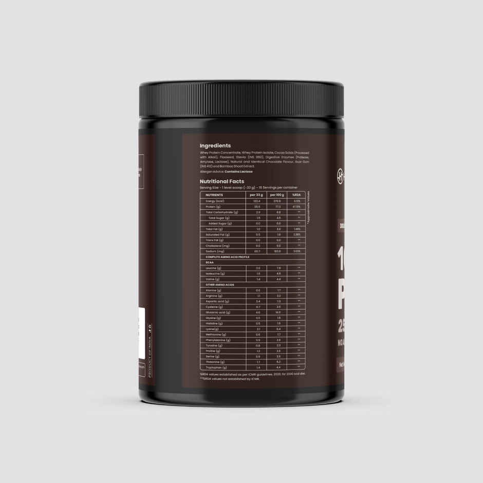 Healthifyme 100% Whey Protein Blend Double Chocolate