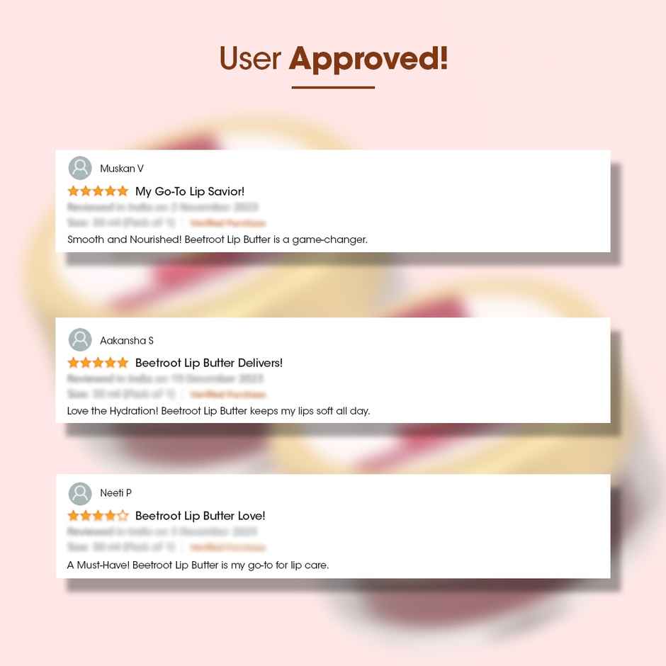 TAC Beetroot Lip Butter With SPF 20, Repairs Dry Lips & Reduces Pigmentation