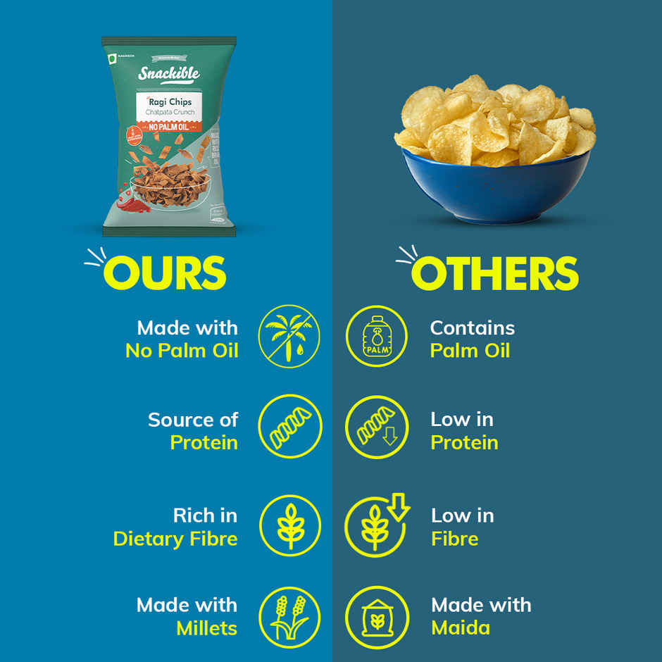 Snackible Chatpata Crunch Ragi Chips- No Palm Oil
