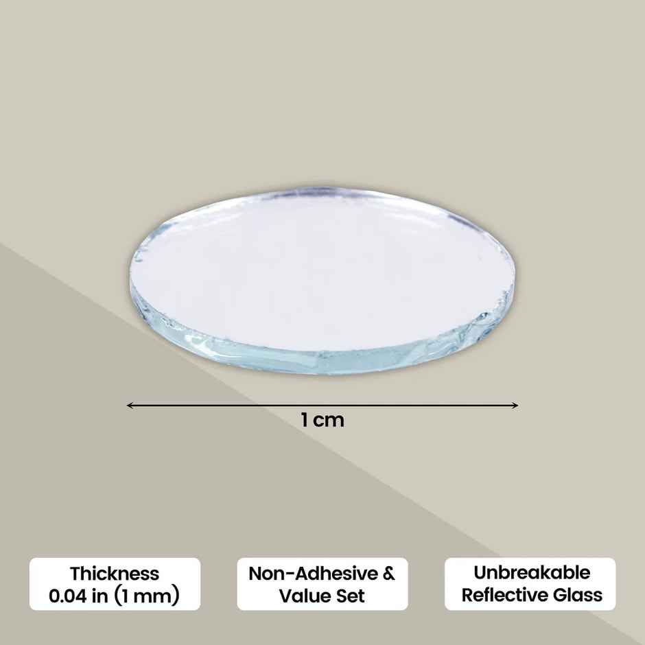 Itsy Bitsy Cut Mirror Round 10mm 50 gms Apx 236 Pc Lb