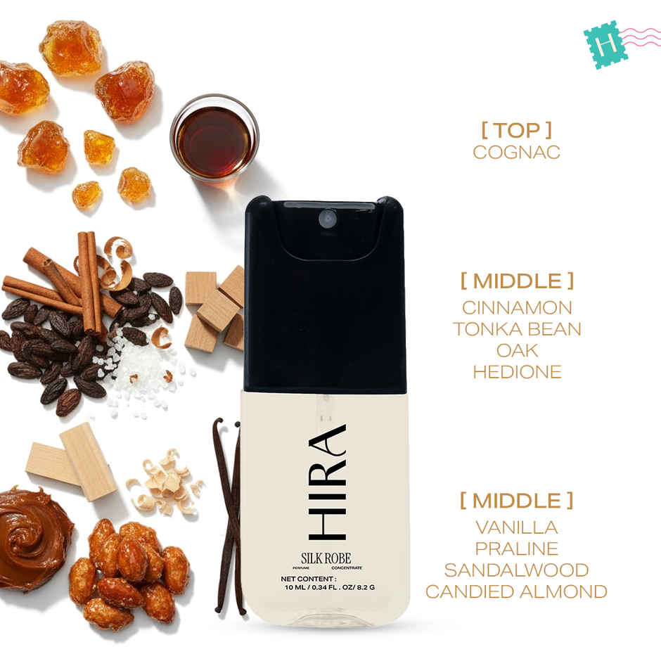 Hira Fragrances Silk Robe Long Lasting Eau De Perfume For Women | Cognac & Vanilla Notes