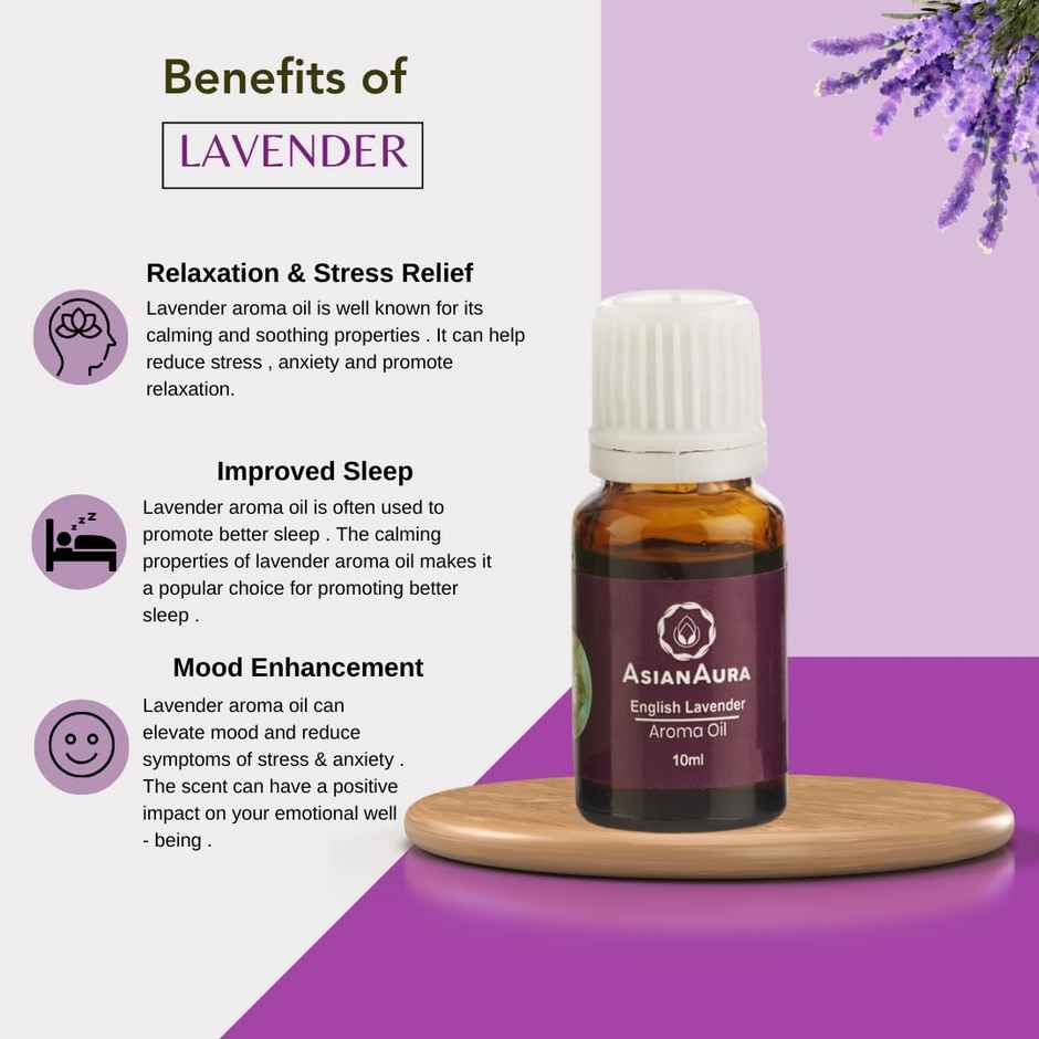 Asian Aura Diffuser Aroma Oils For Home Fragrance 10 ml English Lavender