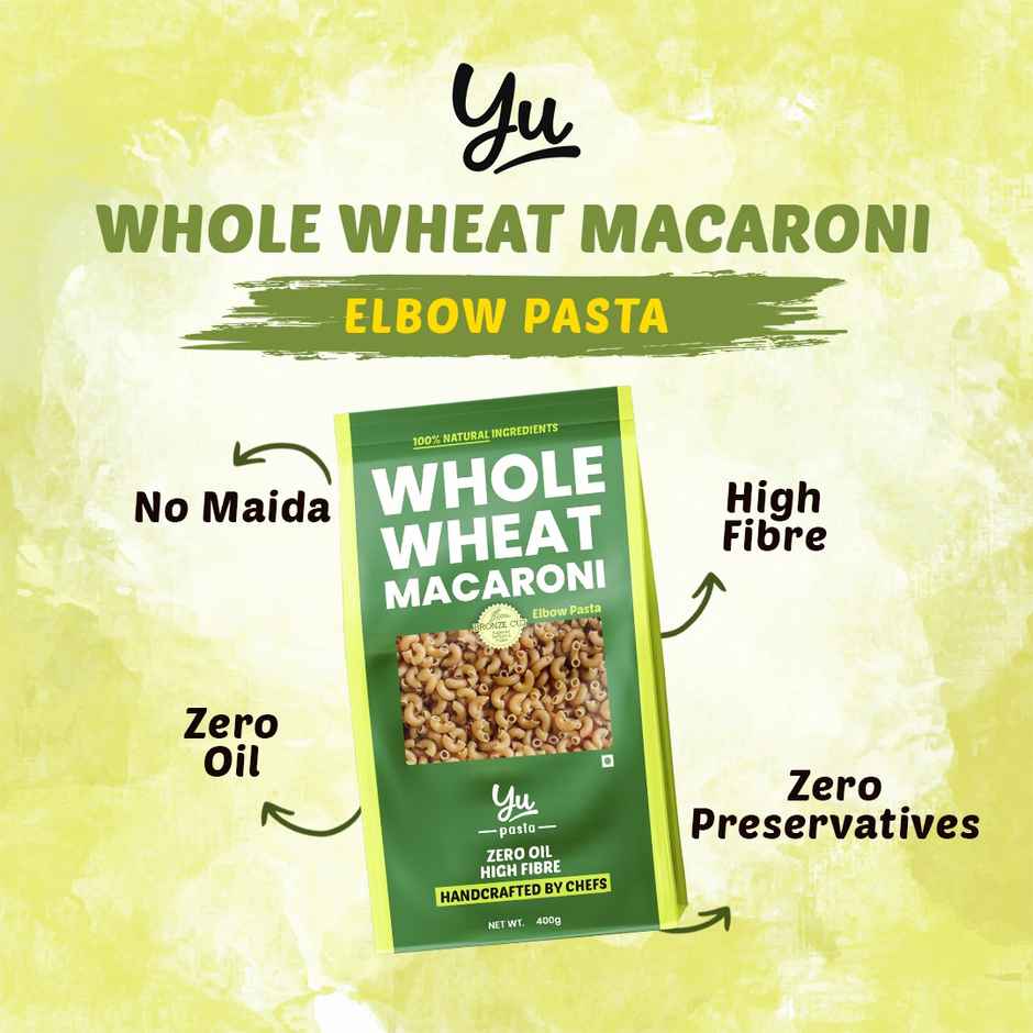 Yu 100% Whole Wheat Elbow Macaroni Pasta