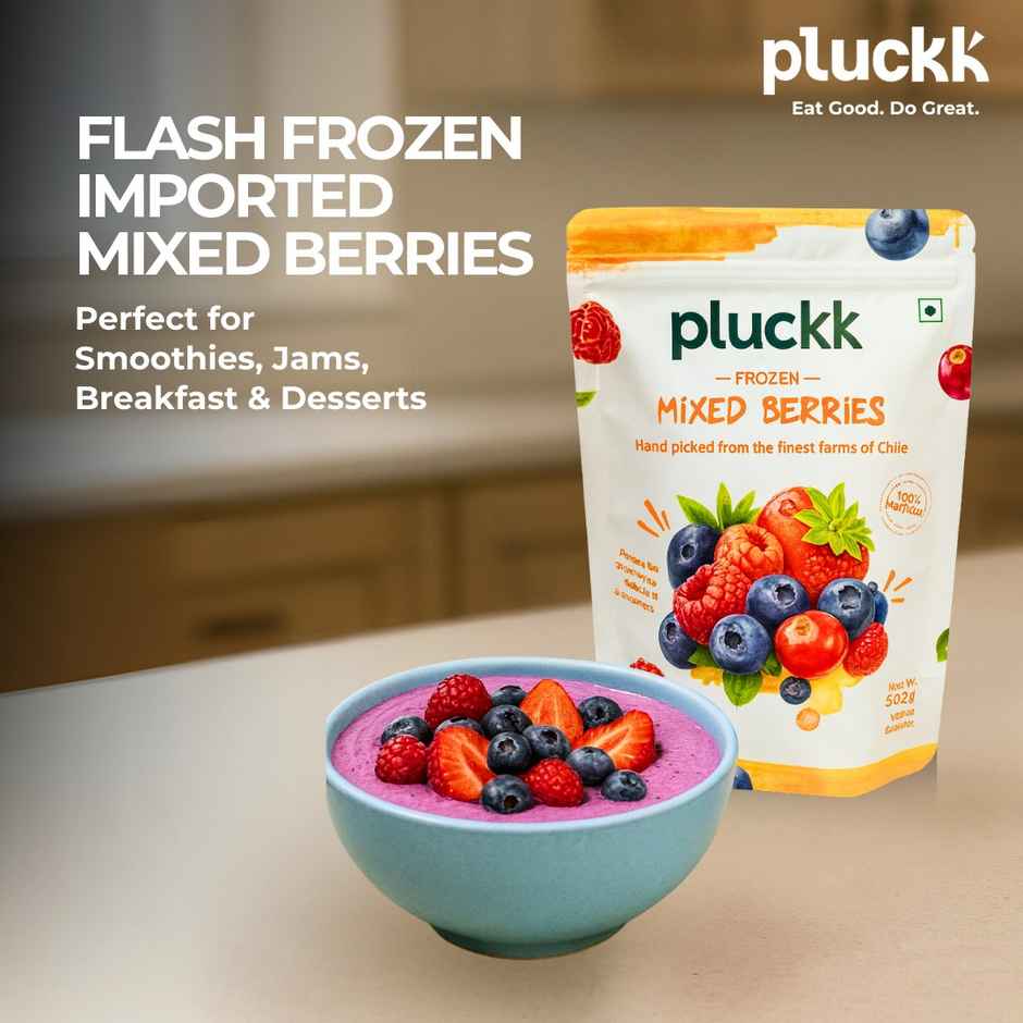 Pluckk Fresh Frozen Imported Mixed Berries Natural | Non-Gmo | Rich In Antioxidants And Vitamin C