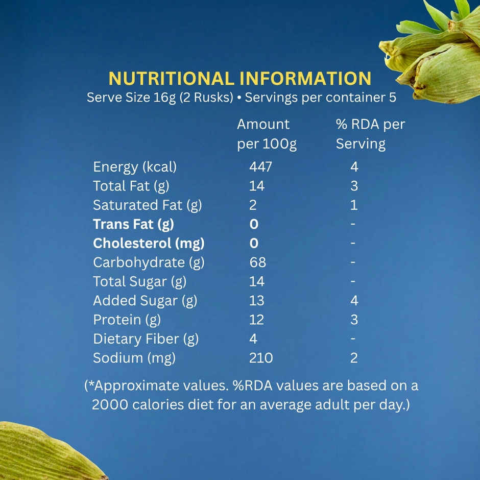 The Baker's Dozen Zero Maida Elaichi Rusk