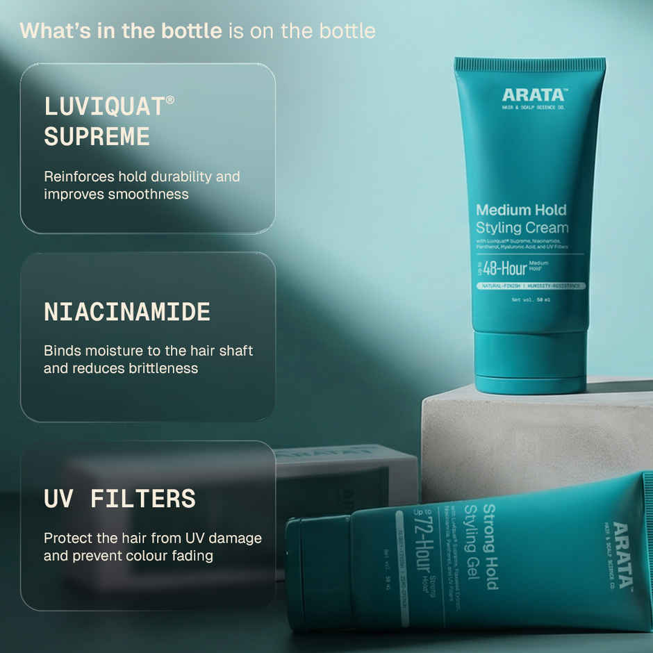 Arata Strong Hold Styling Cream & Gel Combo