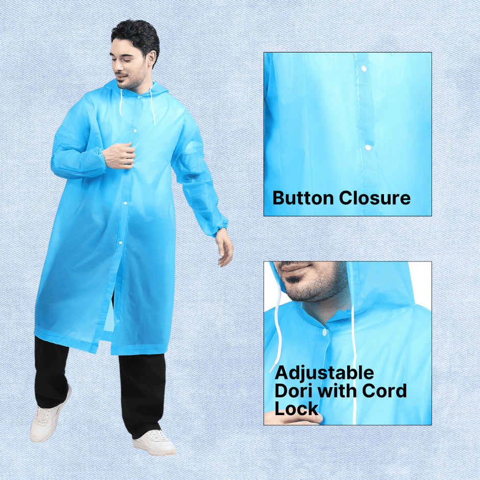 Citizen EVA Raincoat Poncho - Blue-CP04