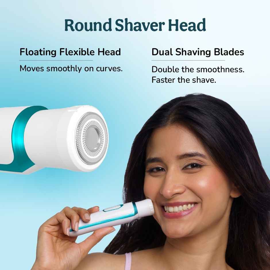 Caresmith Bloom 4 In 1 Face & Body Hair Trimmer For Women | Hair Removal Machine | Glossy White