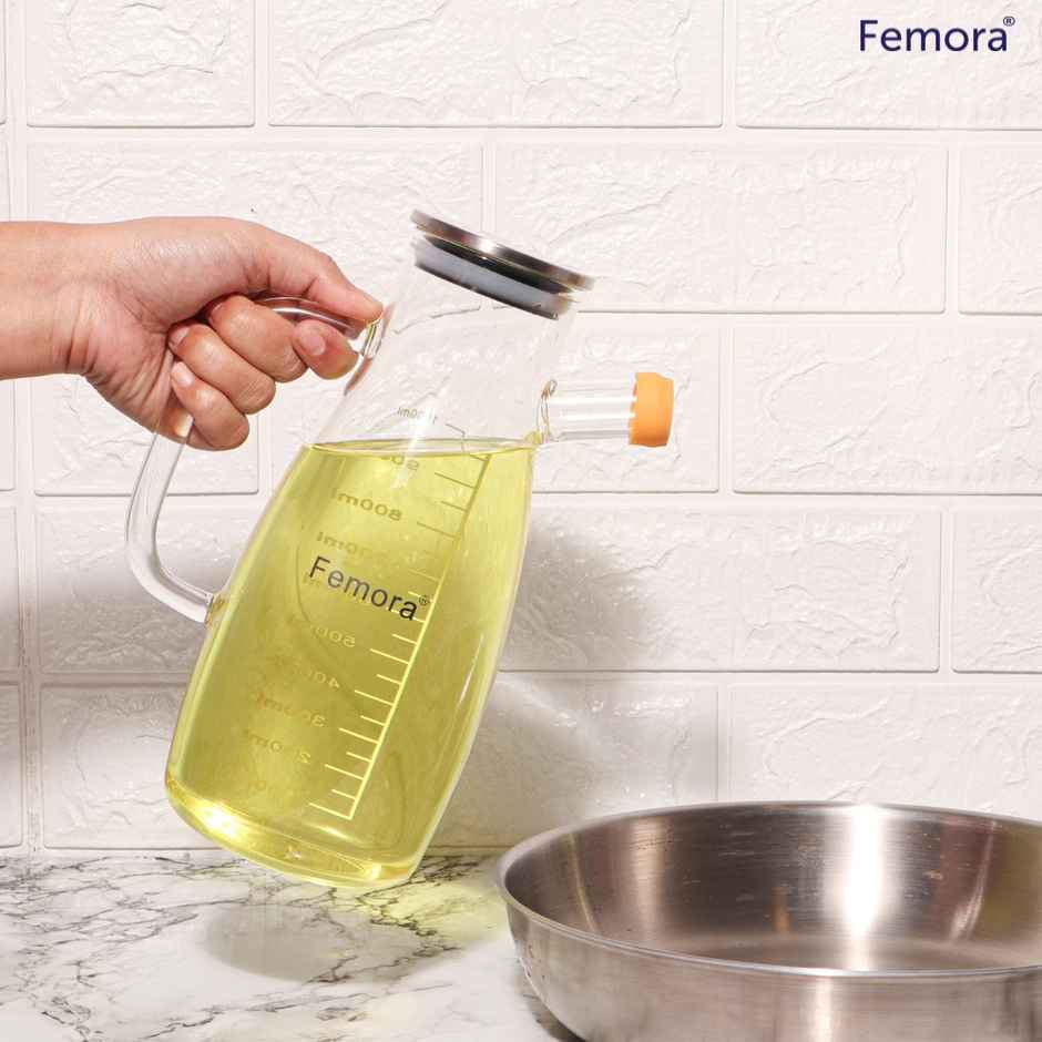 Femora Big Oil Bottle 1 L Borosilicate Glass