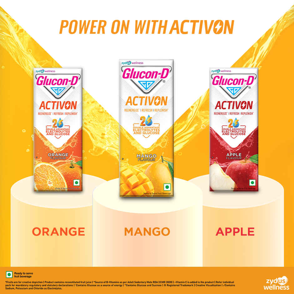 Glucon-D Activon Electrolyte Energy Drink | Mango Flavour
