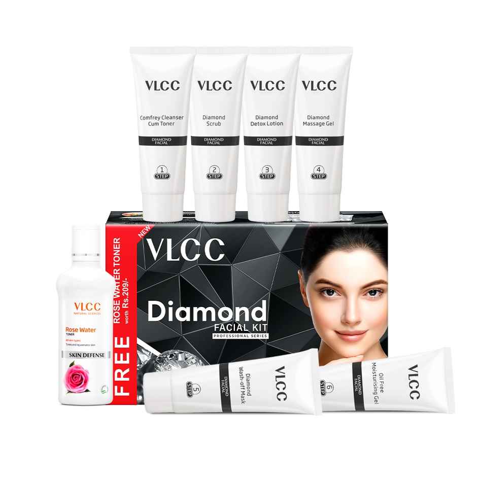 VLCC Diamond Facial Kit With Free Rose Water Toner
