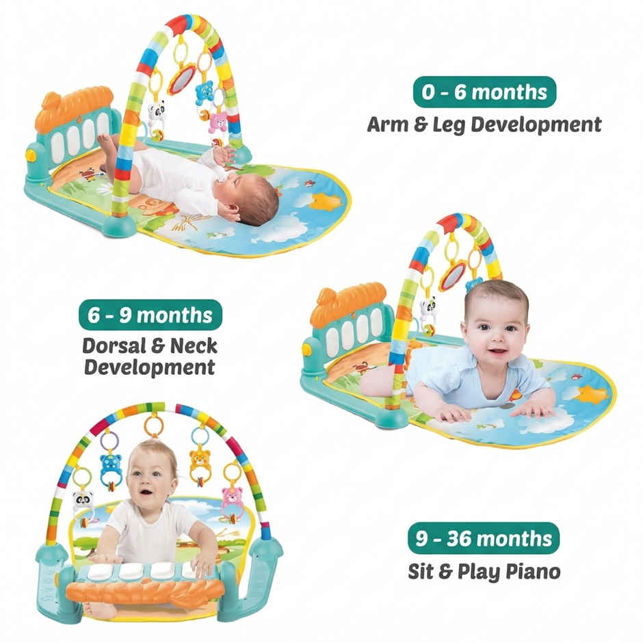 Apex Baby Play Gym with Kick & Play Piano | Musical Activity Mat