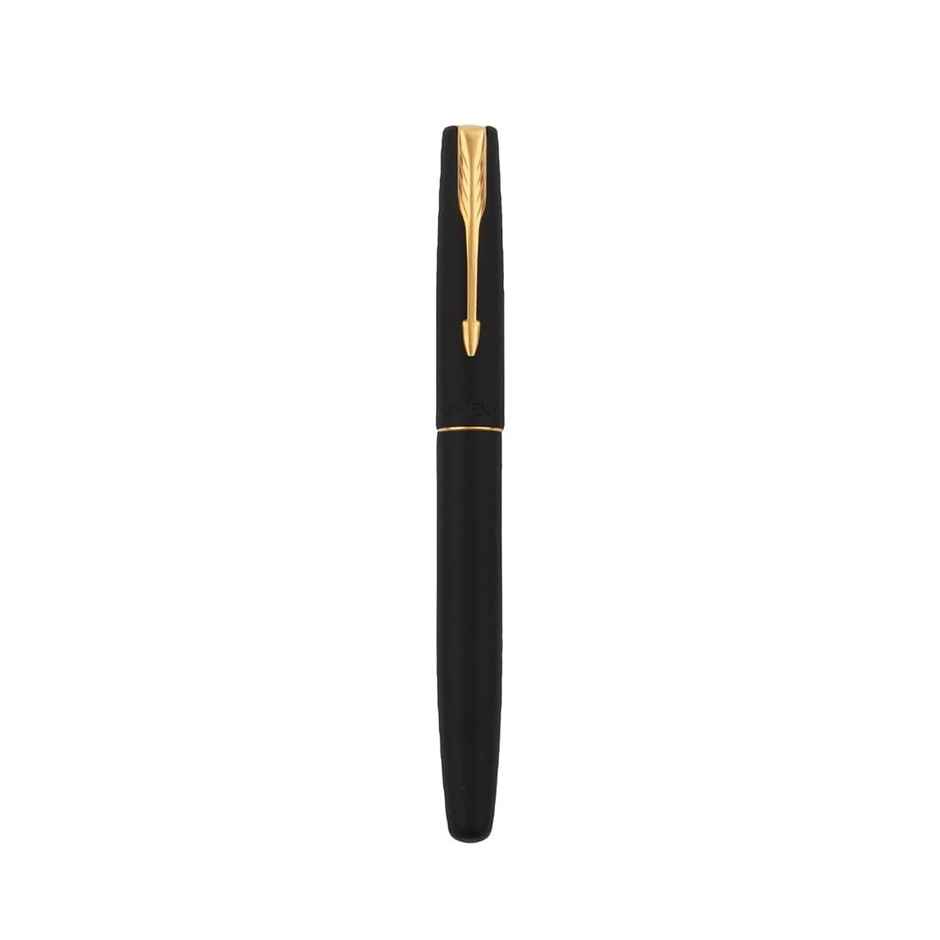 Parker Gift Set Vector Matte Black Gold Trim Roller Ball Pen With Parker Note Book