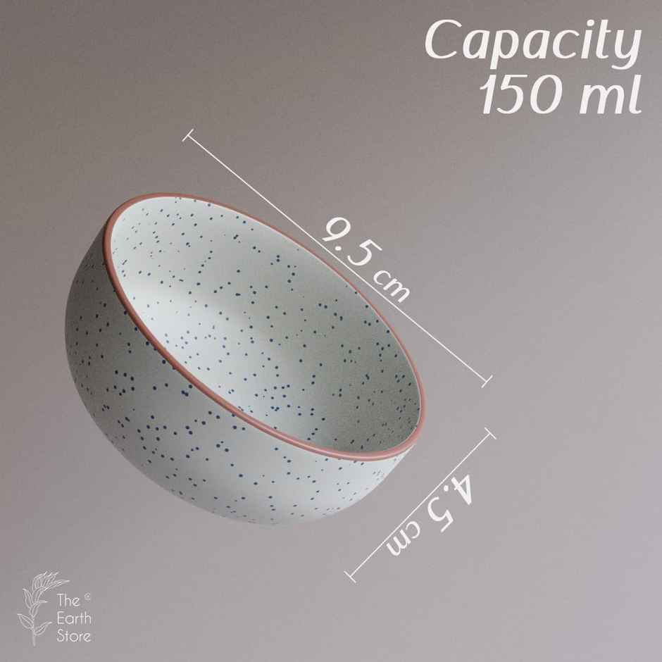 The Earth Store White Matte Ceramic 4Pc Dinner Set, 2 Dinner Plates & 2 Bowls Microwave Safe