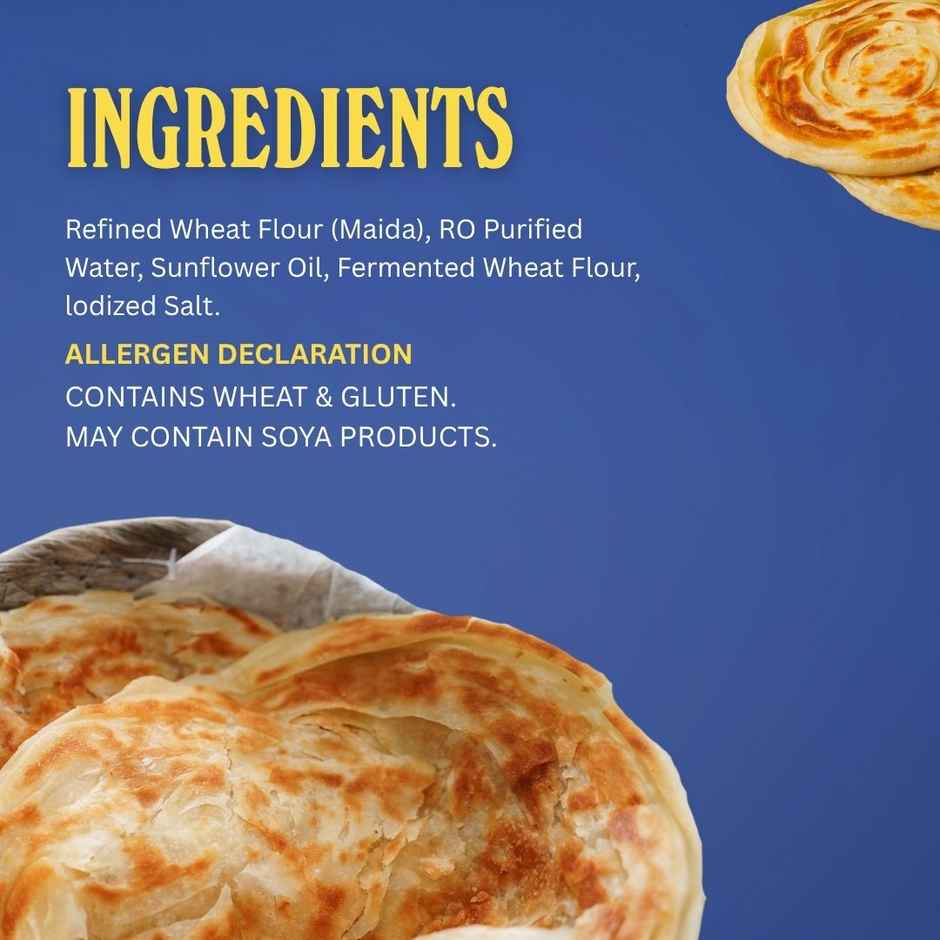 The Baker's Dozen Malabar Parota Zero Palm Oil | Ready To Eat | Ready To Cook | Wheat Paratha | Combo