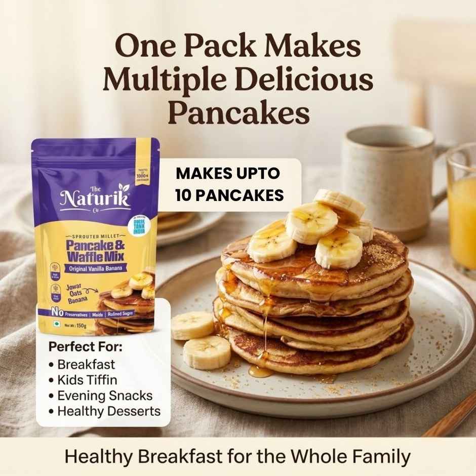 The Naturik Co High Protein Millet Pancake | Vanilla Banana