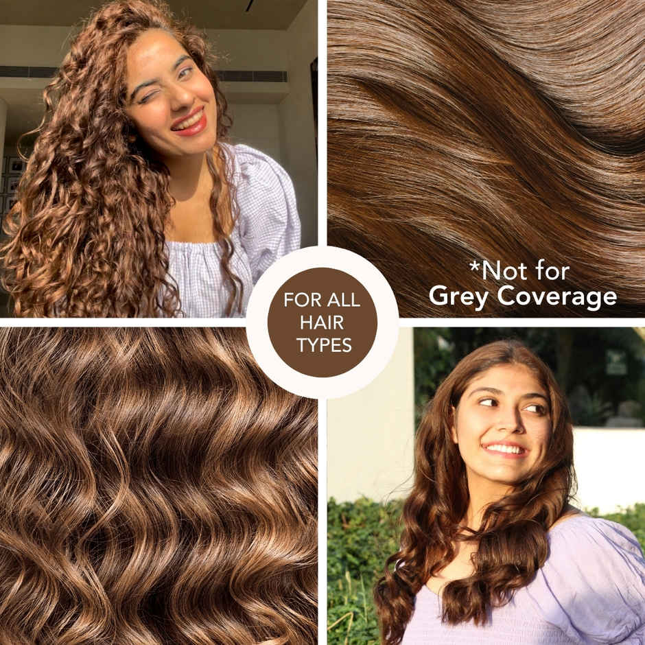 Paradyes No Bleach Hazel Brown Glossy Hair Tint, Ammonia-Free Formula - 5 Light Brown Combo