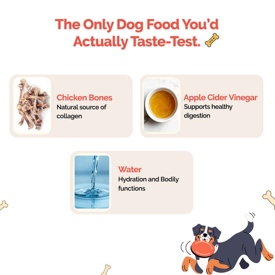 Goofy Tails Chicken Bone Broth for Dogs | Collagen Rich Dog and Puppy Food Topper